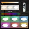 JDONG LED Deckenleuchte RGBIC 24W/36W, Led Deckenlampe dimmbar mit mit Fernbedienung, Deckenlampe Rund Flach Ø30cm/40cm, LED fest integriert, Deckenbeleuchtung 3000K-6500K, für Schlafzimmer Küche Wohnzimmer Bild 2