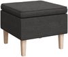 vidaXL Hocker mit Holzbeinen Dunkelgrau Stoff [329426] Bild 2
