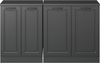 Dachschrägenschrank-Set Rion Anthrazit Landhaus 140 cm 2er Set Schrankkorpuss 60 cm Tiefe Vicco Bild 4