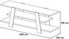 Dmora Fernsehschrank Bellagio, Ständer für Wohnzimmerfernseher, Niedriges Wohnzimmer-Sideboard, TV-Ständerbasis, 120x34h42 cm, Walnuss und Weiß Bild 3