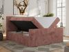 Boxspringbett, Doppelbett mit zwei Bettkästen und hohem Kopfteil aus Cordstoff - TILIANO DUO - 160 x 200 cm - Rosa Cord - H3 Bild 4