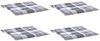 vidaXL Gartenstuhl-Kissen 4 Stk. Grau Karomuster 50x50x4 cm 314072 Bild 3