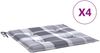 vidaXL Gartenstuhl-Kissen 4 Stk. Grau Karomuster 50x50x4 cm 314072 Bild 2