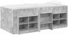 vidaXL Loft Bettgestell mit Schrank 3 Stk. Betongrau Holzwerkstoff 3423401 Bild 2