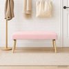 vidaXL Bank Uni Rosa 110 x 40 x 46 cm Bouclé 42038413 Bild 3