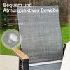 PHI VILLA Gartenstuhl (mit Textilene Stapelbare Balkonstuhl für Garten Balkon Outdoor Terrasse Wetterfest), 2er Set Aluminium Terrassenstühle Bild 3