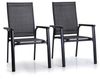 PHI VILLA Gartenstuhl (mit Textilene Stapelbare Balkonstuhl für Garten Balkon Outdoor Terrasse Wetterfest), 2er Set Aluminium Terrassenstühle Bild 4