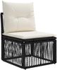 vidaXL Gartensofa-set 4 pcs Schwarz Poly-Rattan 3435985 Bild 2