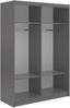 Schwebetürenschrank SKORIA mit großer Spiegelfront, Breite 150 cm, moderner Kleiderschrank, inkl. Innenausstattung und Stauraum - Grau - ohne Schubladen Bild 5