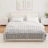 vidaXL Rutschfeste Decke aus Kunstkaninchenfell Olite Grau Polyester 42021810 Bild 4