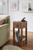 Beistelltisch MUMBAI Massiv-Holz Sheesham 68cm hoch Wohnzimmer-Tisch mit Schublade Design Landhaus-Stil Couchtisch Bild 3