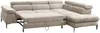Vente-unique - SEPINA Sofa SamtStoff Beige - B 214 cm x H 75 cm x L 280 cm Bild 5