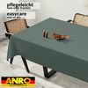 ANRO Tischdecke Wachstuchtischdecke abwaschbar UNI auch als Gartentischdecke (Einzelstück 1-tlg), wasserabweisend pflegeleicht Textil-Optik Grün 100x140cm Bild 4