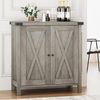 GarveeMore Buffet Sideboard mit 2 Türen Küchenschrank Aufbewahrungsschrank Sideboard Weiß Küchenschrank mit 2 Türen Bild 2