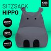 LUMALAND 'Animal Line Hippo' Kindersitzsack, indoor & outdoor, Polyester grau, 200 l Bild 2