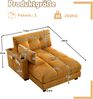 1-Sitzer Lounge-Sessel B 140 x T 112 x H 81 cm aus Cord mit USB-Anschluss Bild 5