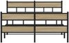 vidaXL Metallbett ohne Matratze Sonoma-Eiche 140x200 cm 4017121 Bild 4