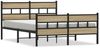vidaXL Metallbett ohne Matratze Sonoma-Eiche 140x200 cm 4017121 Bild 2