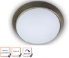 LED Deckenleuchte / Deckenschale, Opalglas matt, Dekorring Altmessing, Ø 50cm Bild 2