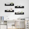vidaXL Wandregale 4 pcs Schwarz Eichen-Optik 80 x 11,5 x 18 cm 886232 Bild 4