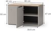 Eckkommode Wido Greige 80 x 50 cm mit Tür Vicco Bild 2