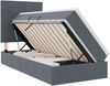 vidaXL Aufbewahrungsbett mit Matratze Dunkelgrau 90 x 190 cm Samt 3371938 Bild 2
