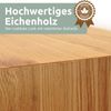 Massivholzbett 160x200cm KEILO - Eichenholz | Bettrahmen mit Bettkopf, Holzbett naturgeölt, Holzkufen | Bettgestell Doppelbett Futonbett Bild 4