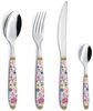 EasyLife Besteck-Set Mon Amour, Stahl, Spülmaschinengeeignet, Mehrfarbig, Herzen & Blumen, H: cm Bild 2