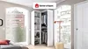 Vente-unique - FERDINAND Wardrobe and walk-in wardrobe Holz, Platte Weiß - B 88,4 cm x H 185,5 cm x L 79,4 cm Bild 2