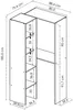 Vente-unique - FERDINAND Wardrobe and walk-in wardrobe Holz, Platte Weiß - B 88,4 cm x H 185,5 cm x L 79,4 cm Bild 4