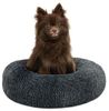 lionto Tierkissen Donut rund mit Rand, Plüschbezug, weiches & gemütliches Hundebett mit Anti-Rutsch-Noppen Bild 5