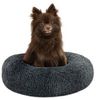 lionto Tierkissen Donut rund mit Rand, Plüschbezug, weiches & gemütliches Hundebett mit Anti-Rutsch-Noppen Bild 4