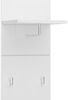 Garderobenpaneel 30 cm breit weiß Hochglanz MALABO-129 Bild 2