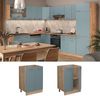Küchenunterschrank R-Line Blau-Grau 60 cm , AP Eiche Vicco Bild 2