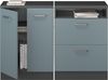Küchenschrank für Dachschrägen R-Line Blau-Grau 120 cm 2er Set Schrankkorpuss 60 cm Tiefe Vicco Bild 5