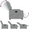 vidaXL Massage-Relaxsessel, hellgrauer Stoff 3206032 Bild 5