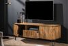 KAWOLA Lowboard SALEMA TV-Board Mango massiv sandfarben 2 Türen 1 Schublade 50 x 40 x 135 cm Bild 2