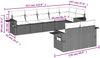 vidaXL 8-tlg. Garten-Sofagarnitur mit Kissen Braun Poly Rattan 3252760 Bild 3