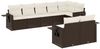 vidaXL 8-tlg. Garten-Sofagarnitur mit Kissen Braun Poly Rattan 3252760 Bild 2