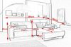 KAWOLA Sofa YORK Leder Life-line hasel Recamiere rechts Fuß Metall Chrom matt 85 x 180 x 284 cm Bild 3