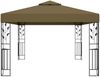 vidaXL Pavillon mit Doppeldach & LED-Lichterkette 3x4 m Taupe 3070313 Bild 5