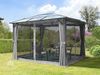 TOOLPORT Gartenpavillon 3x3,65 m Polycarbonat Dach ca. 6 mm - Hardtop Pavillon mit 4 Seitenteilen und Moskitonetzen in grau Bild 4