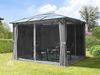 TOOLPORT Gartenpavillon 3x3,65 m Polycarbonat Dach ca. 6 mm - Hardtop Pavillon mit 4 Seitenteilen und Moskitonetzen in grau Bild 2