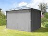 TOOLPORT Gartenpavillon 3x3,65 m Polycarbonat Dach ca. 6 mm - Hardtop Pavillon mit 4 Seitenteilen und Moskitonetzen in grau Bild 3
