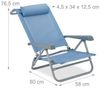 Relaxdays Klappbarer Liegestuhl mit Nackenkissen Bild 5