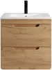 Vente-unique - ARUBA Waschbeckenmöbel Holz, Platte Beige - B 46 cm x H 59 cm x L 60 cm Bild 3