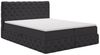 GRAINGOLD Canolo Doppelbett 140x200, Boxspringbett mit zwei Bettkästen, Glamour Stil, Velour-Stoff, Schwarz Bild 2