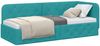 vidaXL Eckbettgestell Türkis 80 x 200 cm Samt 42016521 Bild 3