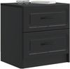 vidaXL Nachttisch 2 pcs Schwarz 43 x 34,5 x 44,5 cm Holzwerkstoff 895678 Bild 2