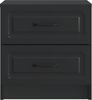 vidaXL Nachttisch 2 pcs Schwarz 43 x 34,5 x 44,5 cm Holzwerkstoff 895678 Bild 5